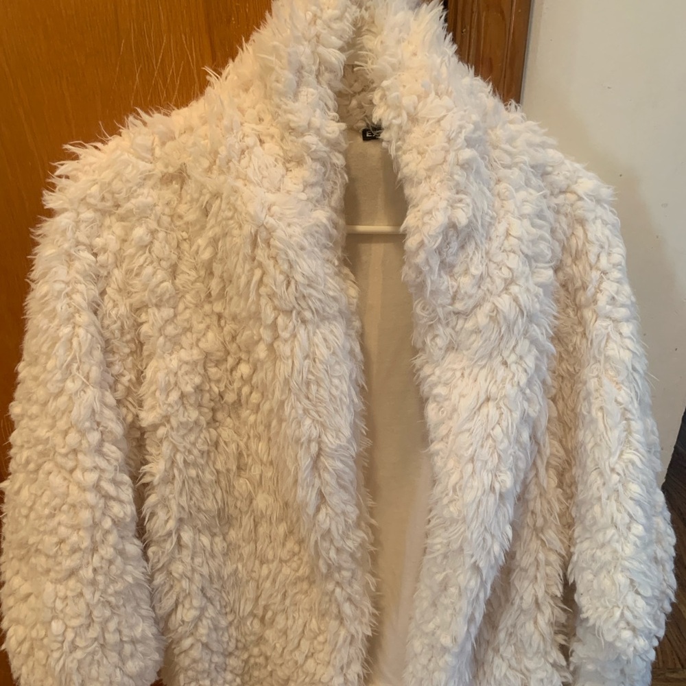 Express fur sweater coat